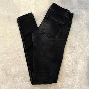 HABITUAL New York Los Angeles black skinny jeans with heavy silver hardware Y2K